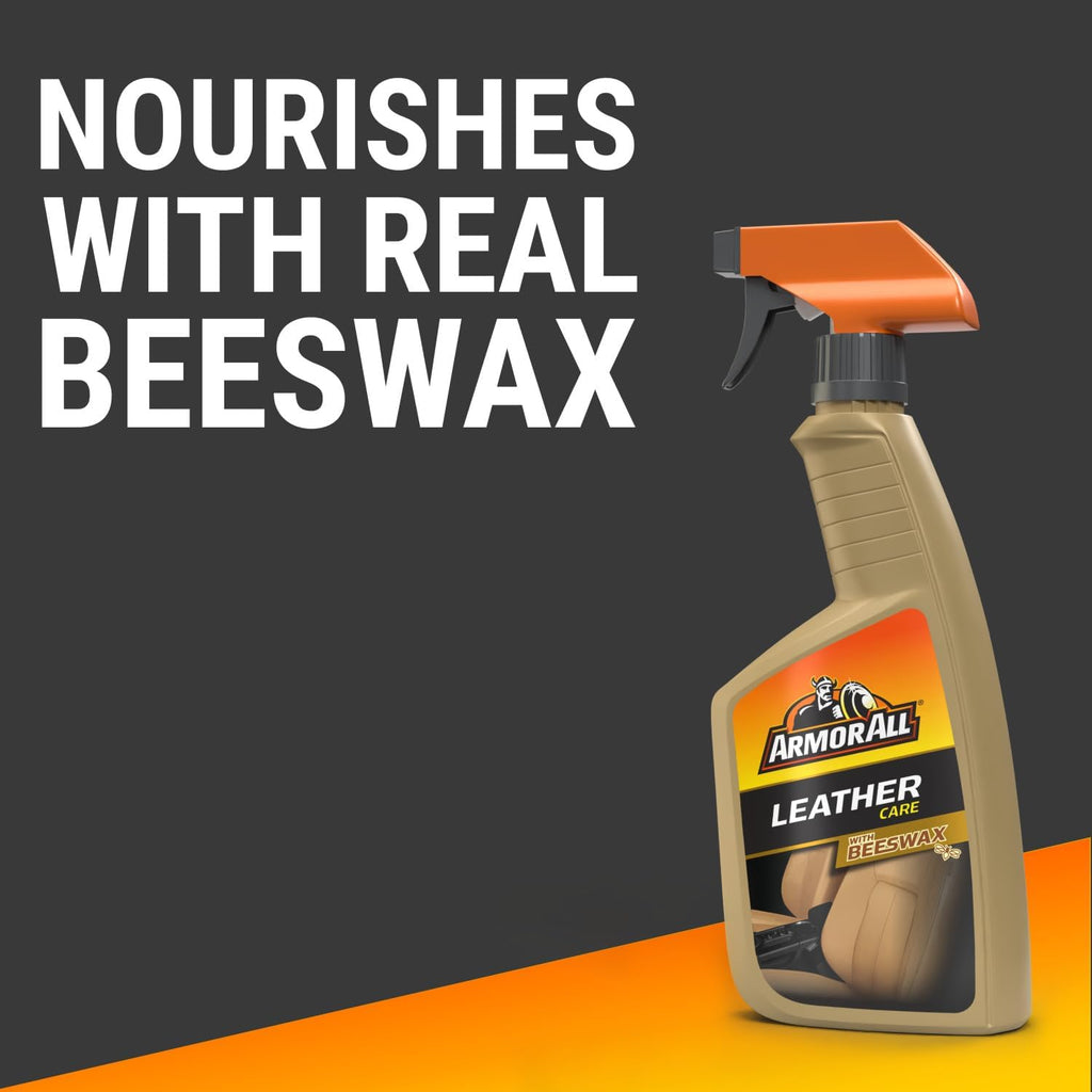 Armor All Leather Care Spray with Real Beeswax - Cleaner, Conditioner & Protectant (16 fl oz)