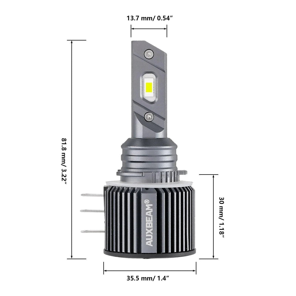 Auxbeam H15 LED Headlight Bulbs 70W High Beam Daytime Running 2 Bulbs