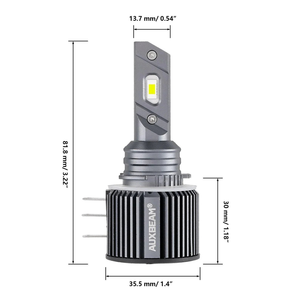 Auxbeam H15 LED Headlight Bulbs 70W High Beam Daytime Running 2 Bulbs