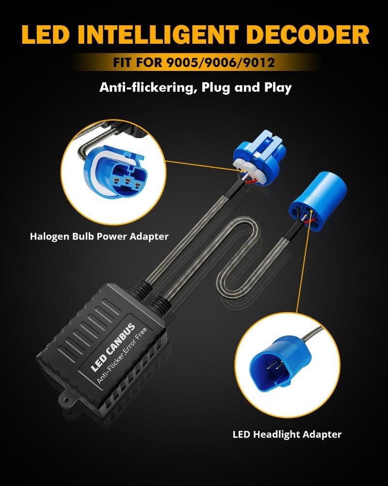 Auxbeam 9004 C20-Model Decoder-Pro Enhanced Led Headlight Bulbs Decoder Harness