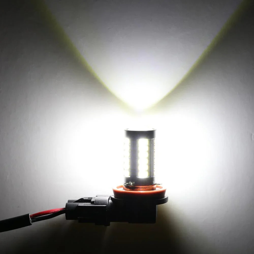 Auxbeam H11 H9 H8 H16JP LED Fog Light/DRL Bulbs 50W 6500K White 33LED Series 2