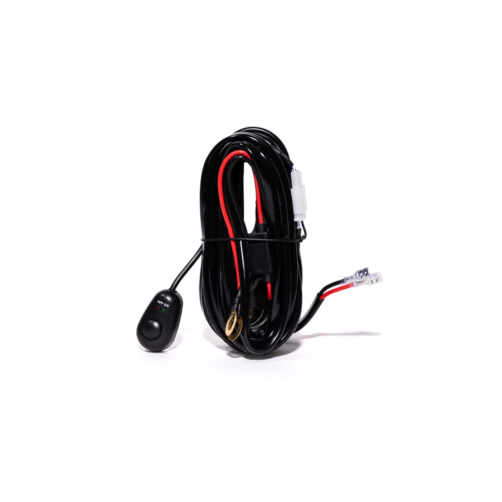 FCK Lightbars plug-and-play wiring harness with relay, inline fuse and lighted switch