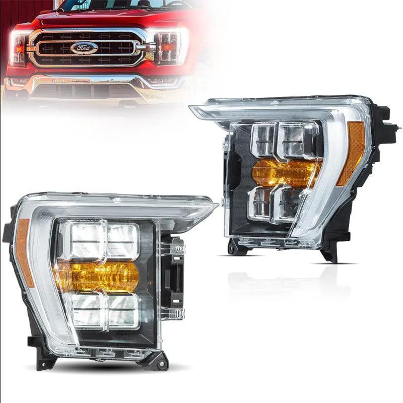 Vland LED Headlight Assembly Reflection Bowl for 2021-2023 Ford F150 14th Gen