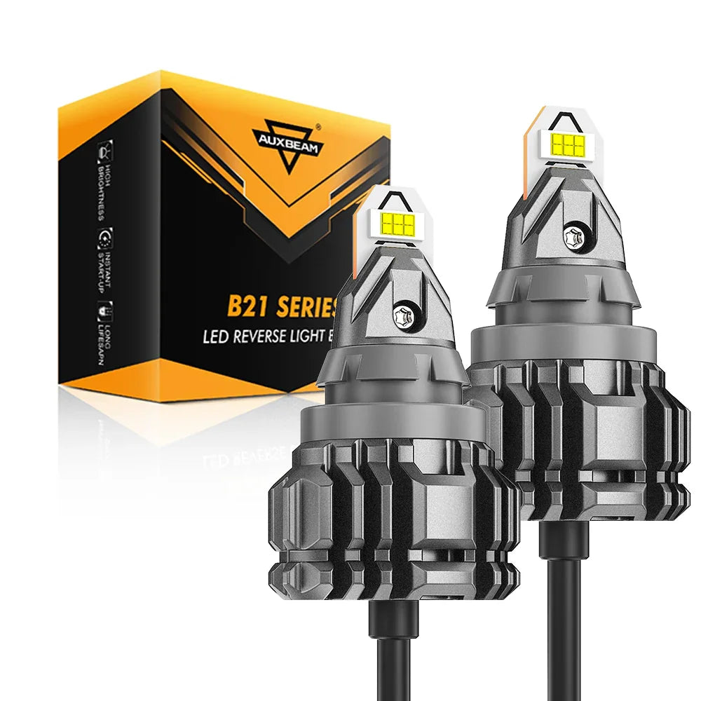 Auxbeam 912 921 T15 W16W LED Reverse Back-up Light Bulbs 50W 6500K White B21