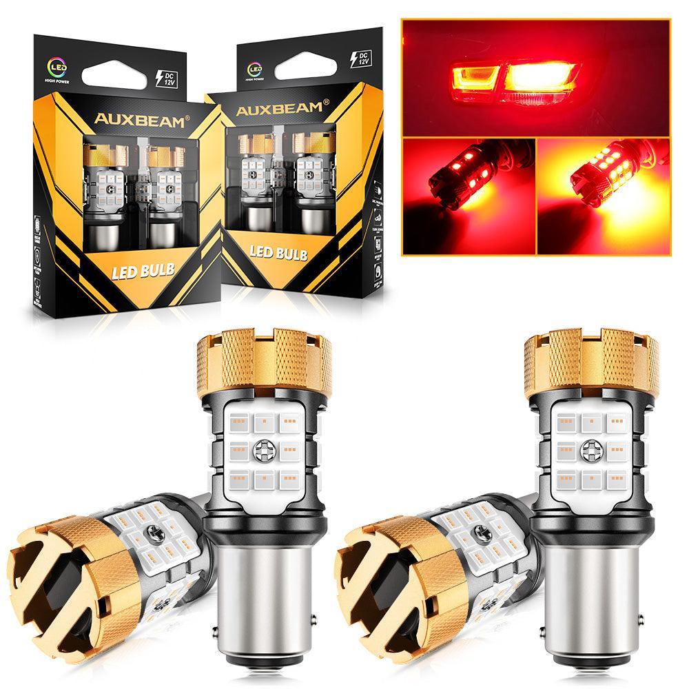 Auxbeam 1157 BAY15D LED Brake/Tail Light Bulbs 50W Red B21-PRO Series 2 Bulbs