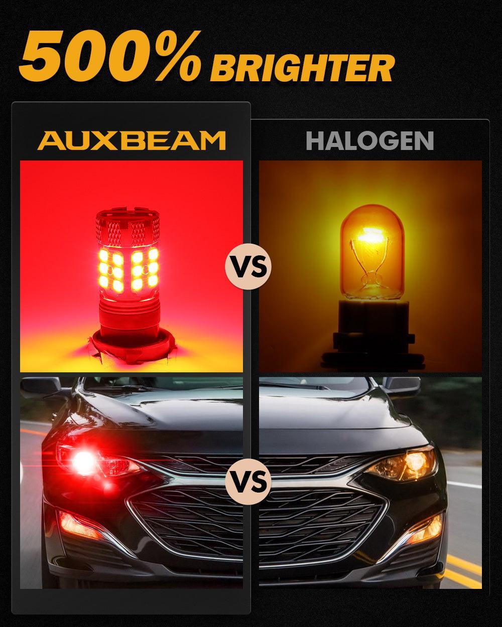 Auxbeam 1157 BAY15D LED Brake/Tail Light Bulbs 50W Red B21-PRO Series 2 Bulbs