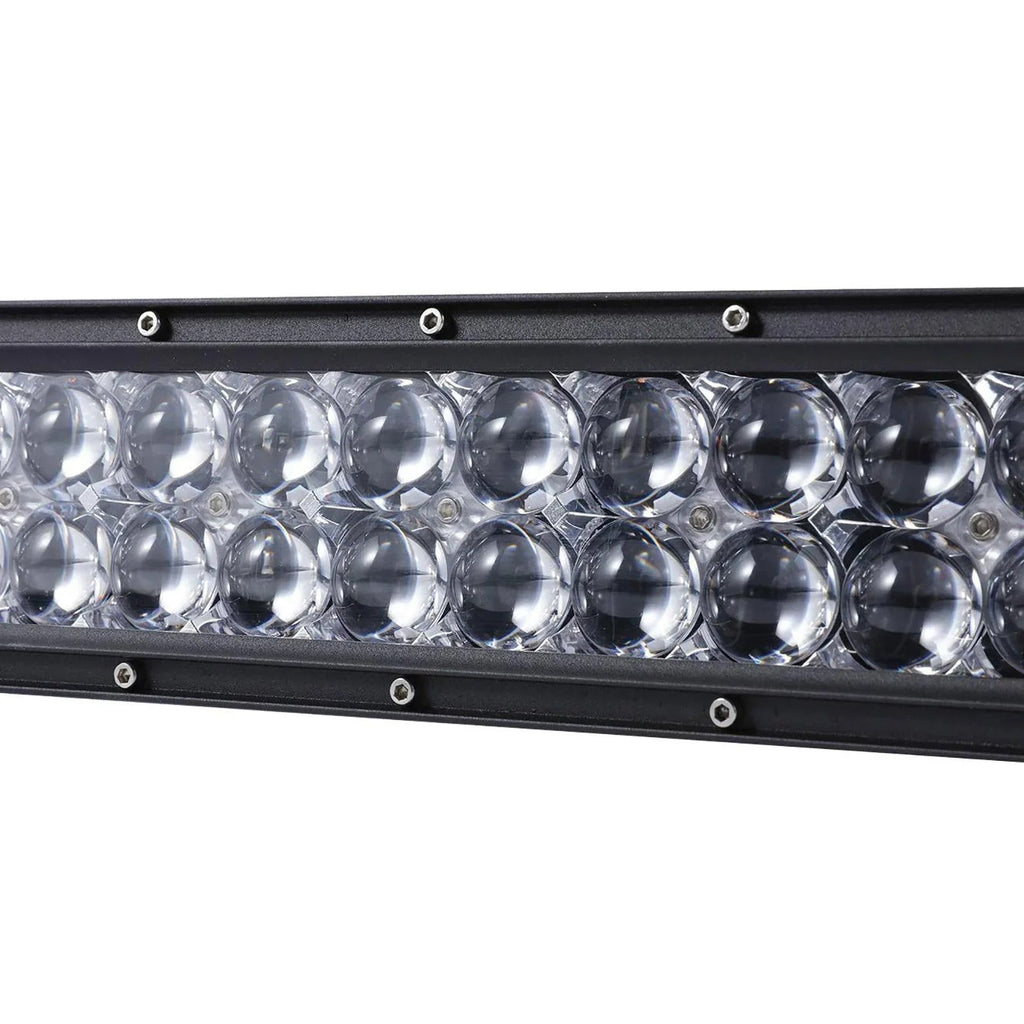 Auxbeam 52" Straight LED Light Bar & 4" LED PODS for Jeep Wrangler JK 2007~2017