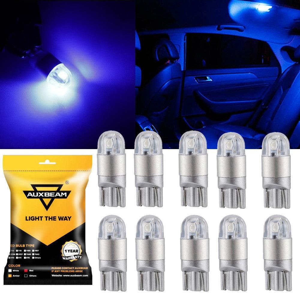 Auxbeam 168 2825 W5W T10 LED Interior Light Bulbs 2w Blue - 2 Bulbs