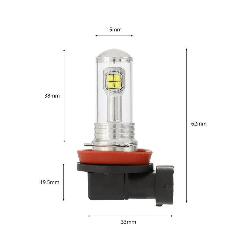 Auxbeam H11/H16JP SMD 20W Natural White/AMBER Led Fog Light Bulbs