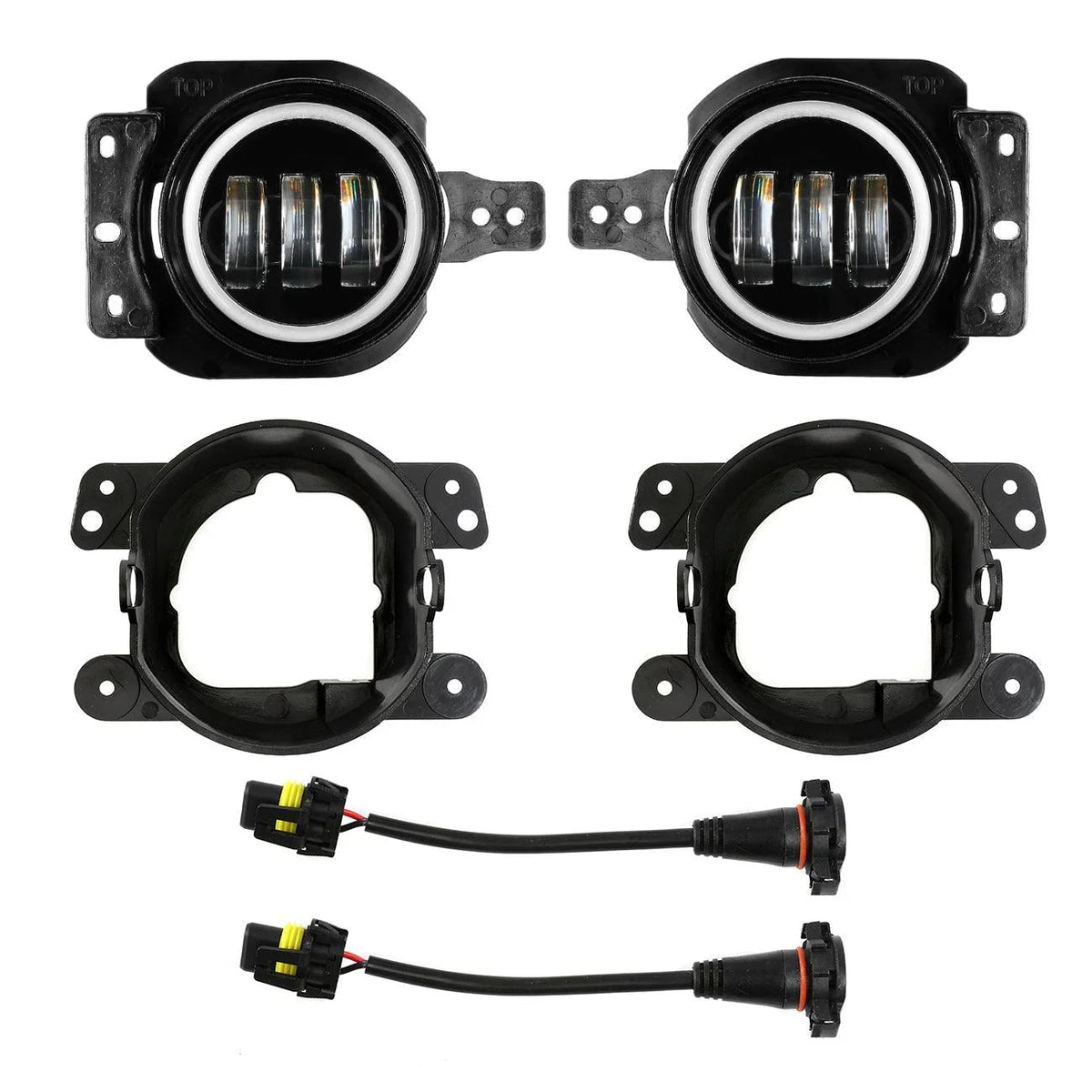 Auxbeam 4 Inch 30W Round LED Fog Lights for Jeep Wrangler JL JLU 2018-2020