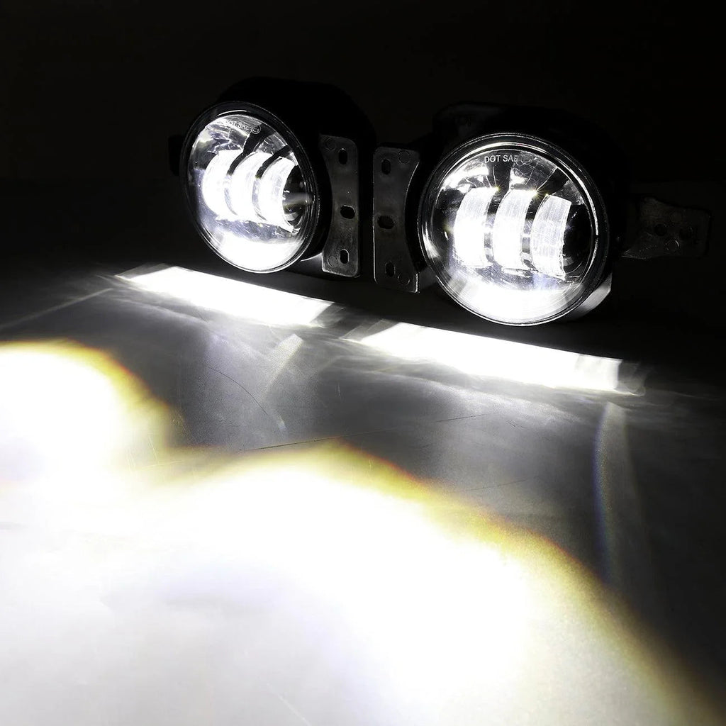 Auxbeam 4 Inch Round LED Fog Lamps for 2018-2020 Jeep Wrangler JL JLU Jeep