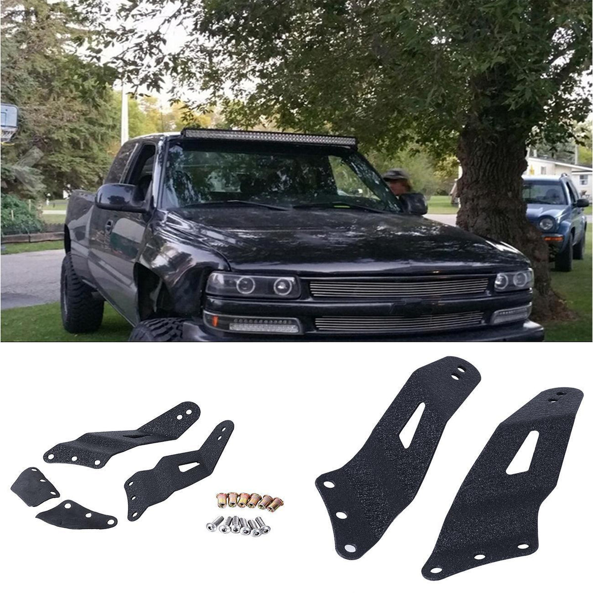 Auxbeam 52 Inch Light Bar Windshield Mounts for 99-07 GMC/Chevy