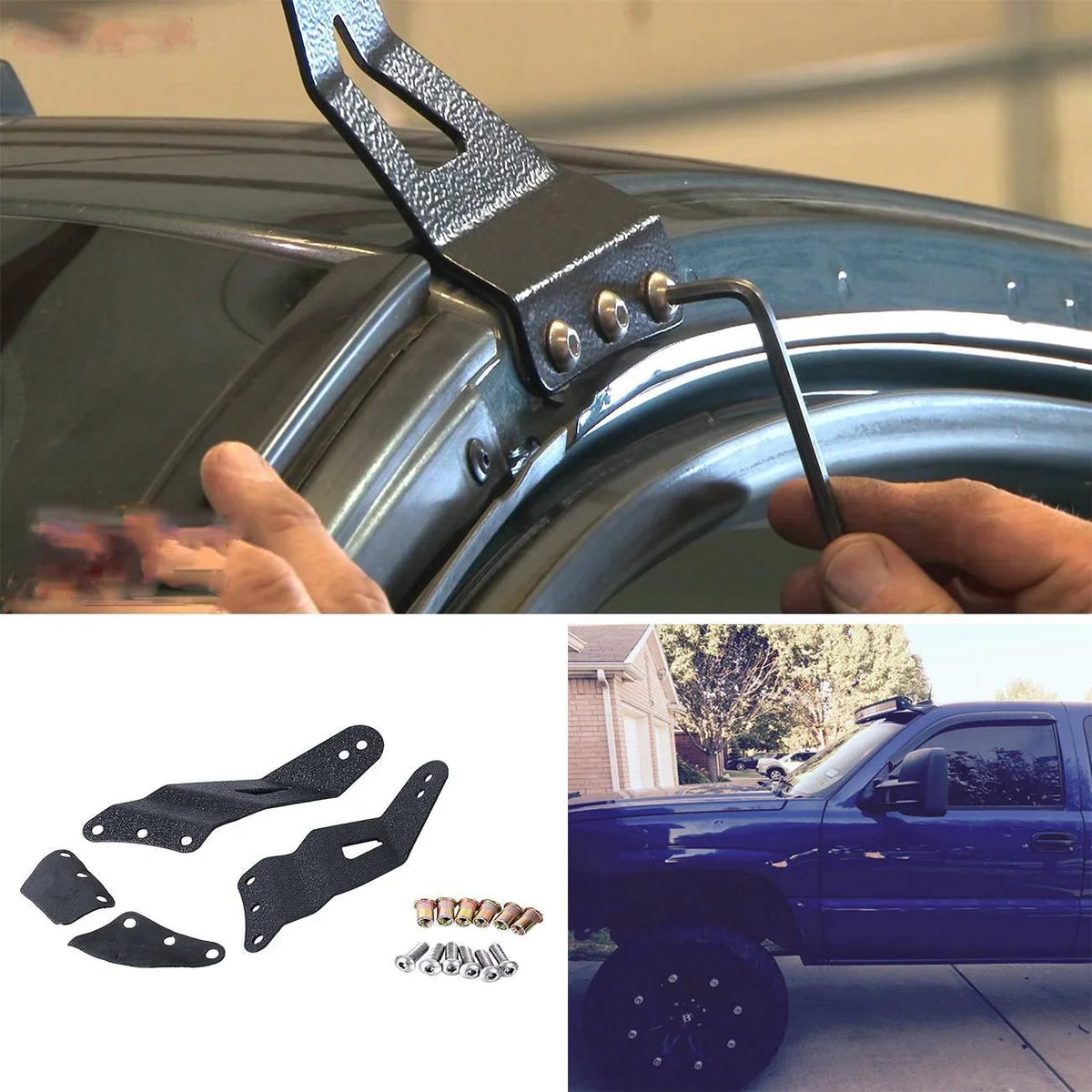 Auxbeam 52 Inch Light Bar Windshield Mounts for 99-07 GMC/Chevy