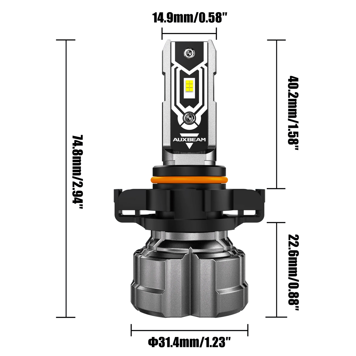 Auxbeam 2504 PSX24W LED Fog Light/DRL Bulbs 50W Q5 Series 2 Bulbs