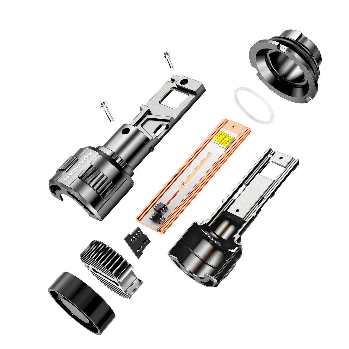 Auxbeam 9004/HB1 LED Headlight Bulbs 130W F35 Series Dual Compatibility 12V/24V