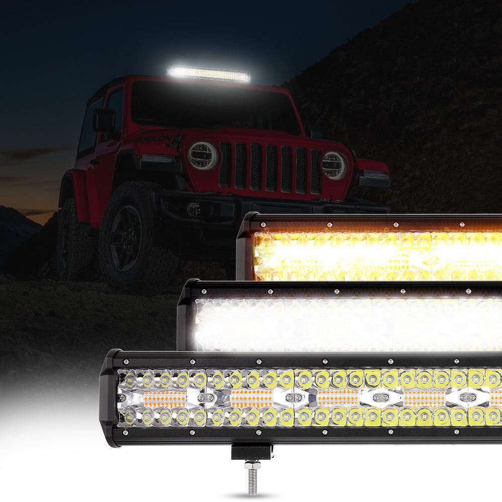 Auxbeam Series 3 Inch/4Inch/7Inch/12Inch/20Inch White&Amber LED Light Bar