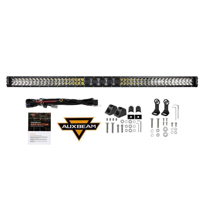 Auxbeam 7" LED Halo Headlights + 4" Inch LED Fog Lights for Jeep Wrangler JK