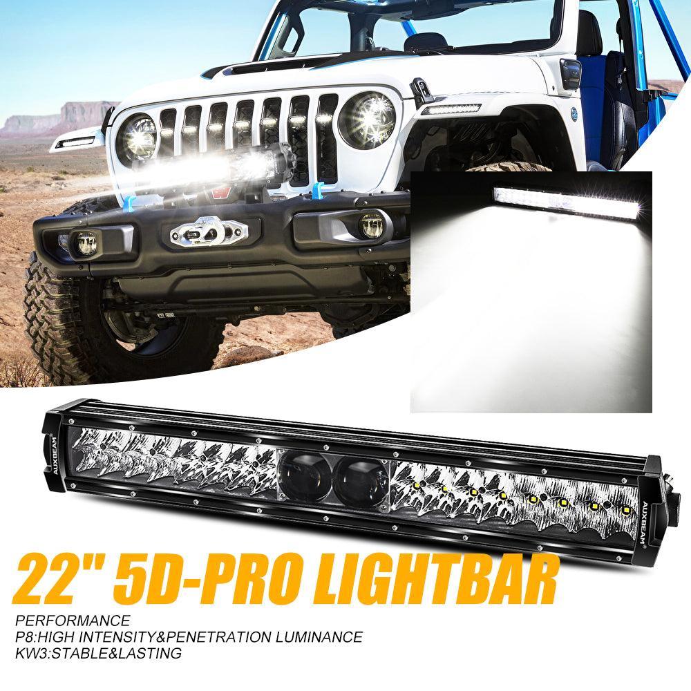 Auxbeam AR-800 RGB Switch Panel with APP+22 Inch 5D-PRO LED Light Bar