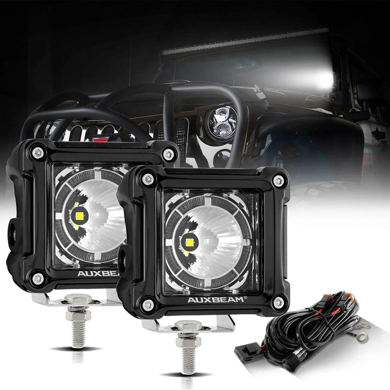3 inch 40W LED Pod Lights With DRL for SUV ATV UTV Trucks Pickup Boat