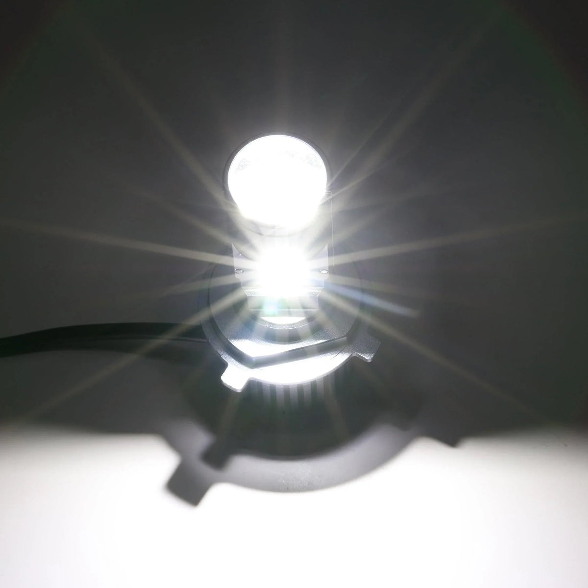 Auxbeam H4/HS1 LED Headlight Bulbs Mini Bi-LED Projector Lens High Low Dual Beam