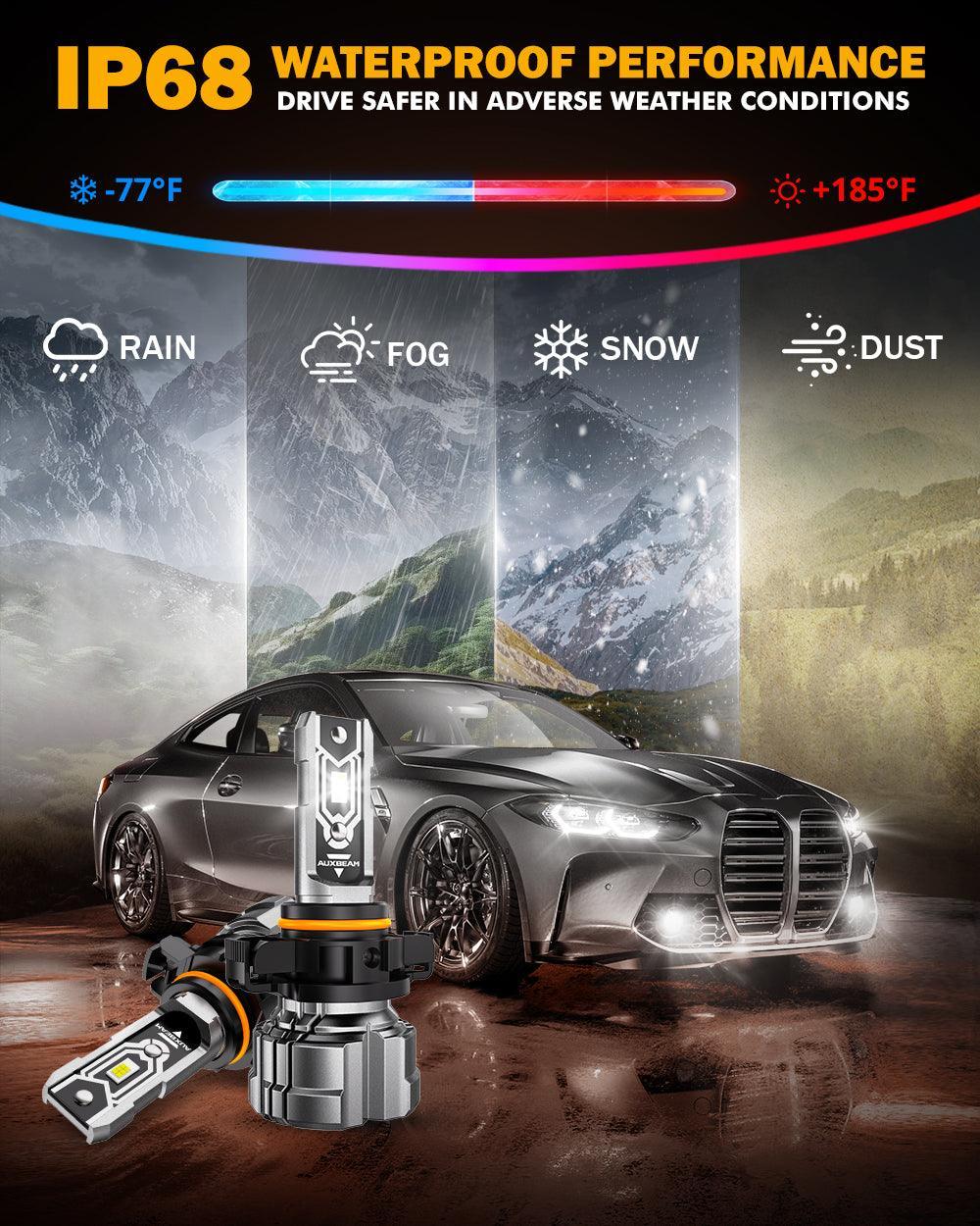 Auxbeam 2504 PSX24W LED Fog Light/DRL Bulbs 50W Q5 Series 2 Bulbs