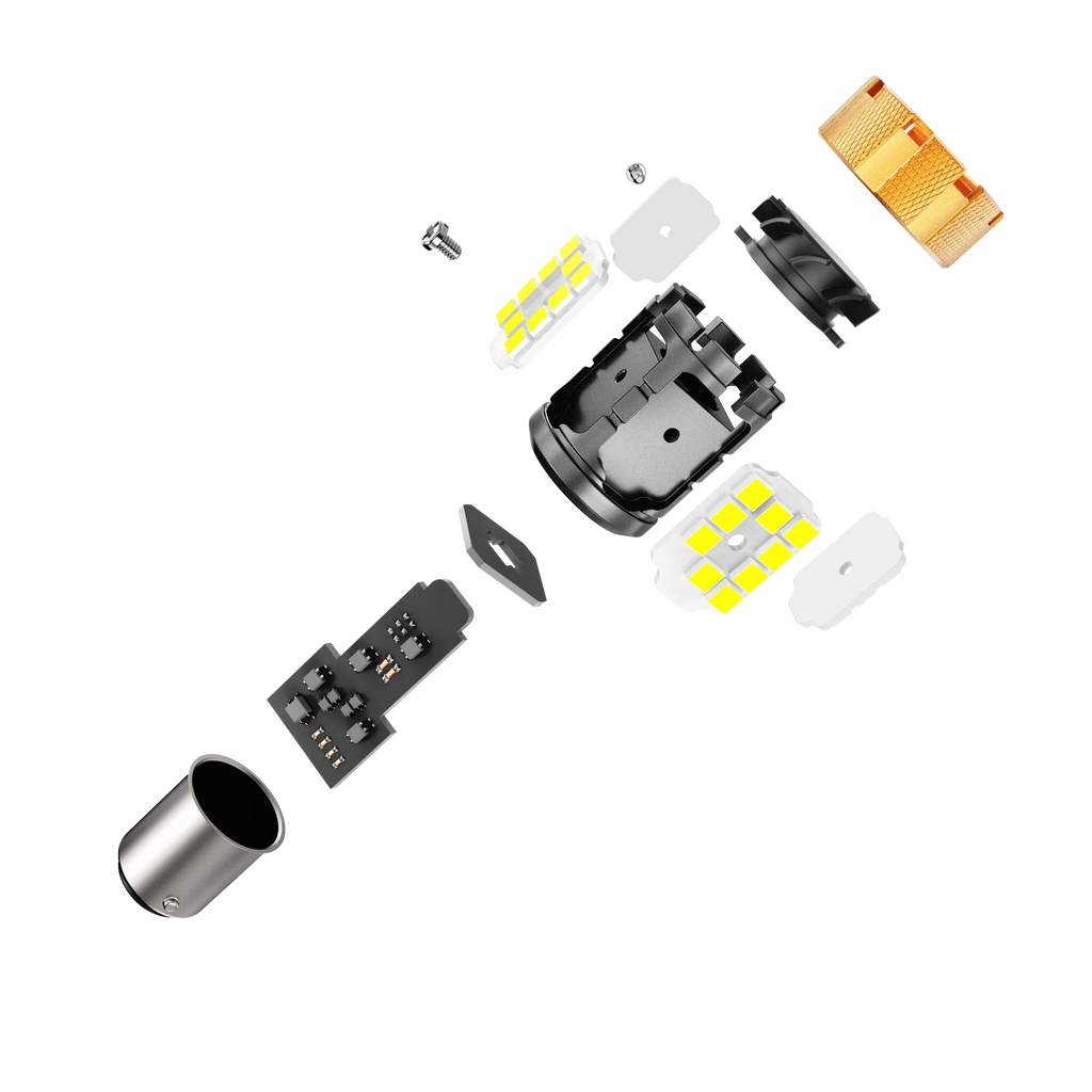 Auxbeam 1157 BAY15D LED Backup Reverse/Turn Signal/Brake Tail Light Bulbs 50W