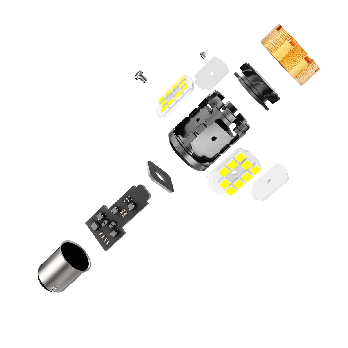 Auxbeam 1157 BAY15D LED Backup Reverse/Turn Signal/Brake Tail Light Bulbs 50W