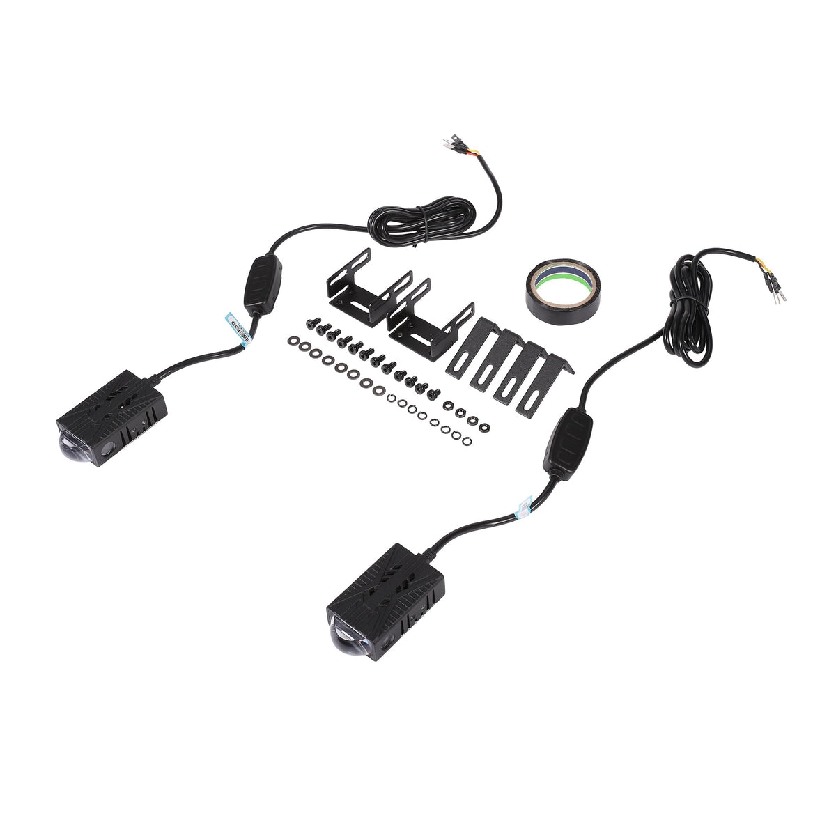 Auxbeam 0.82'' Dual-Color Bi-LED Grille Projector Lights – 6000K White / 3000K