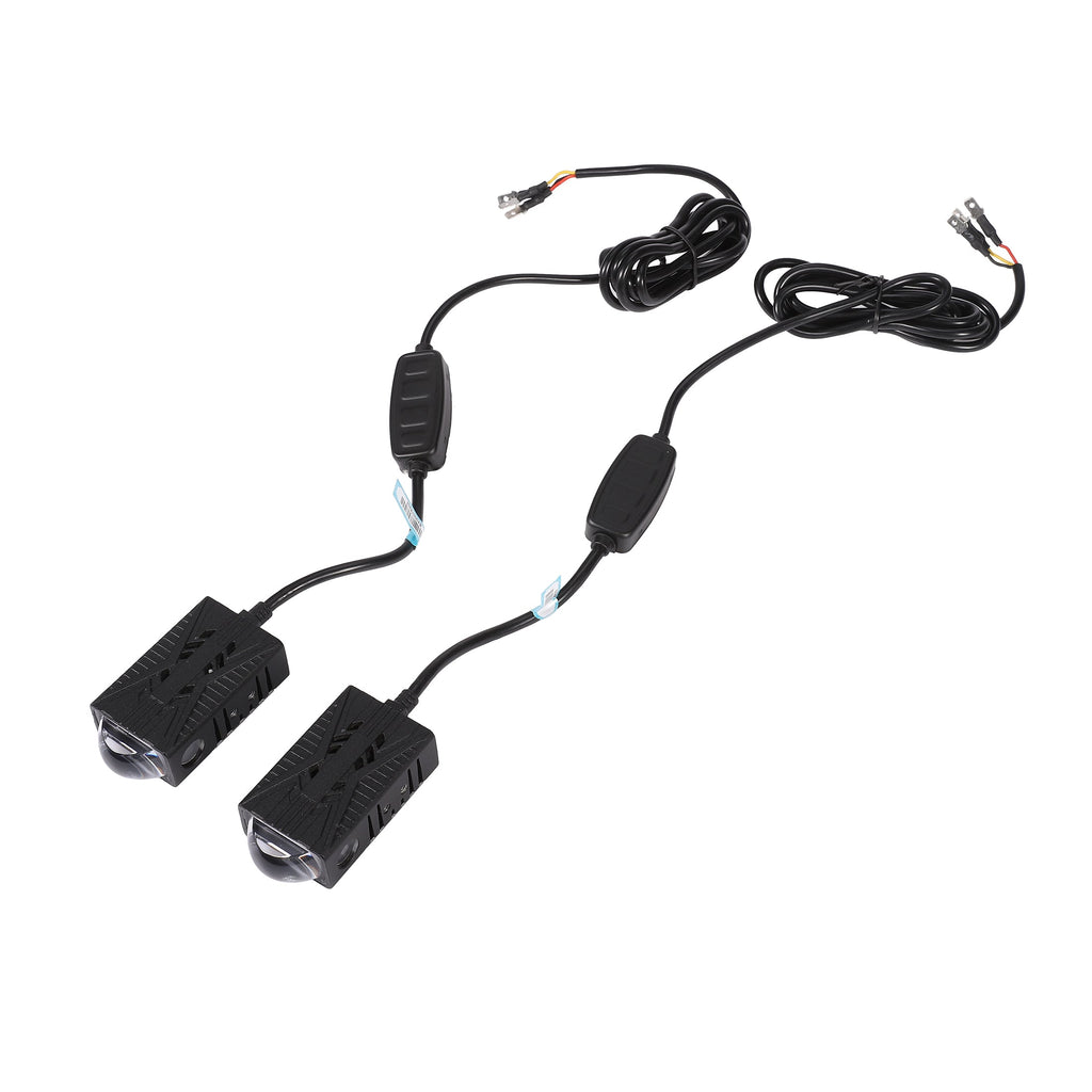 Auxbeam 0.82'' Dual-Color Bi-LED Grille Projector Lights – 6000K White / 3000K