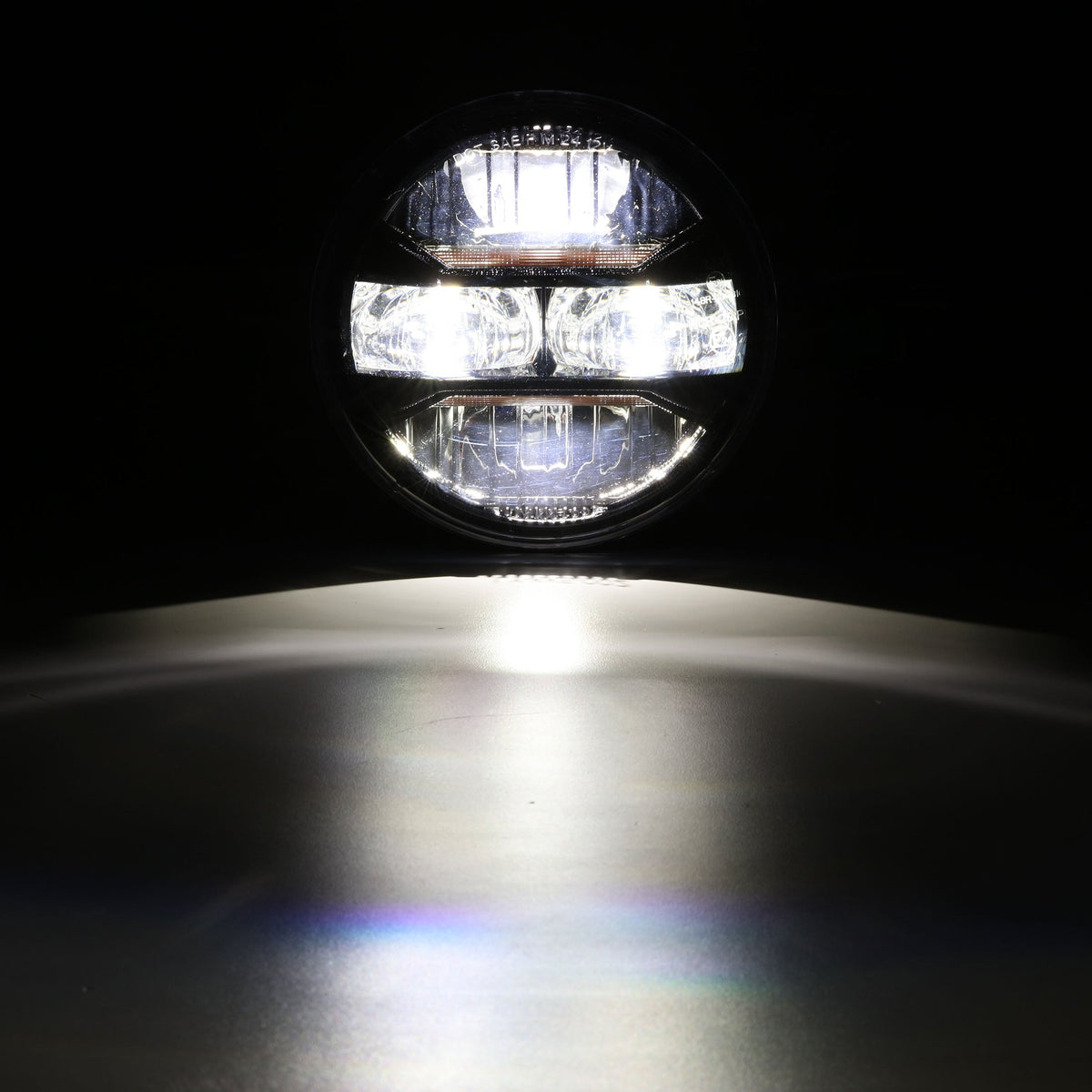 Auxbeam 5.75 Inch 55W DOT Motorcycle LED Headlight for Sportster/Softail/Dyna
