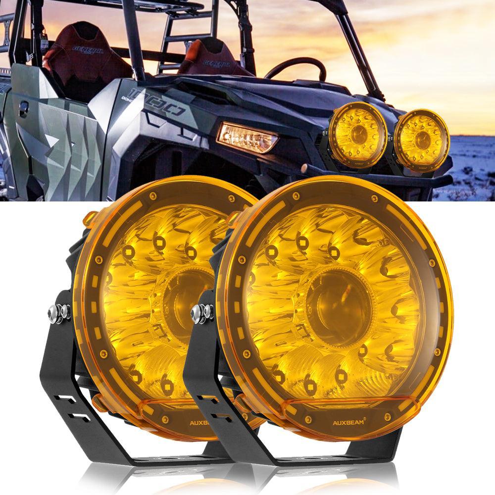Auxbeam 7 Inch 230W 360-PRO Series LED Driving Lights+Amber/Black