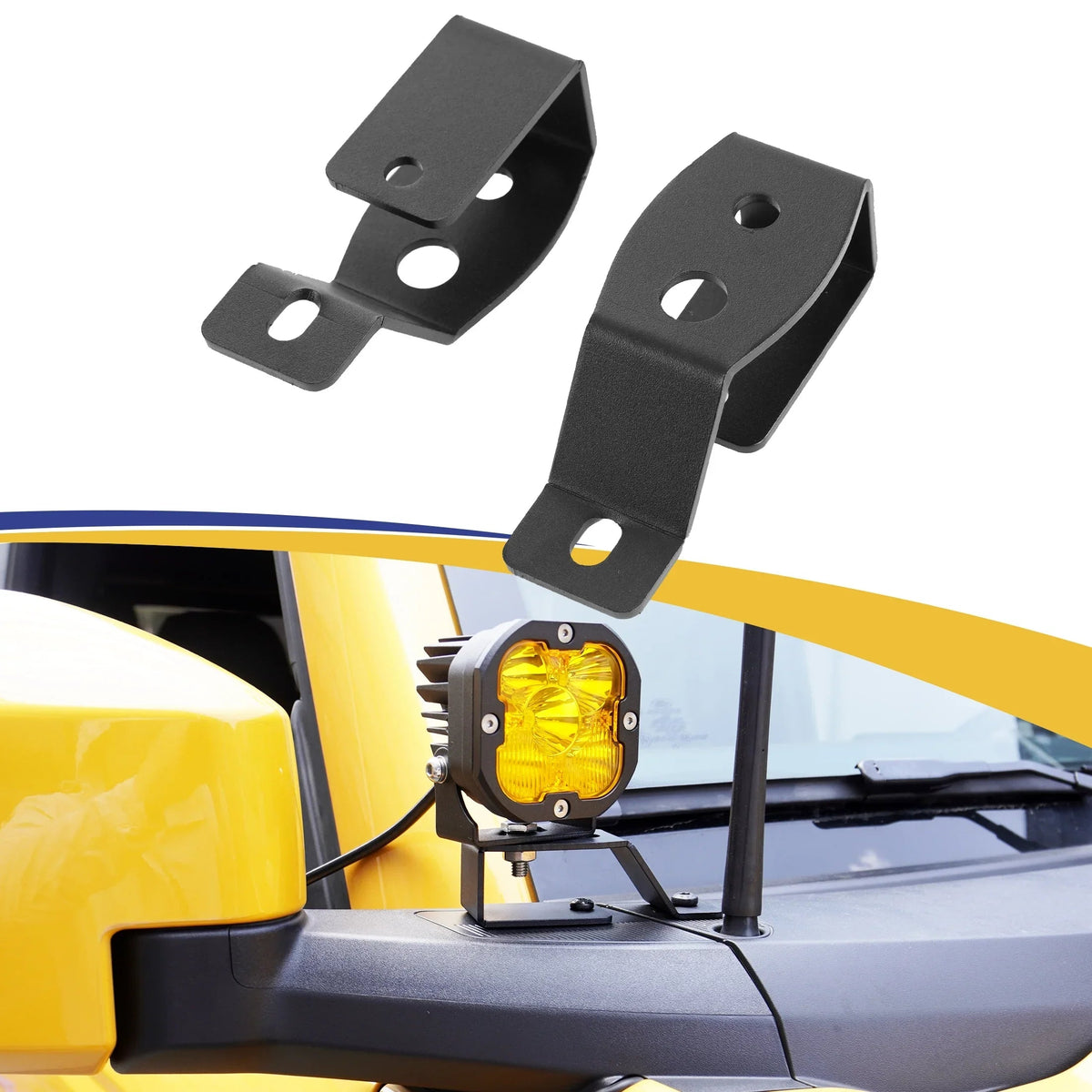 2pcs A-Pillar Mounting Bracket For Ford Bronco 2/4 Door 2021 2022