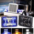 Auxbeam 4x6 Inch Sealed Beam LED Headlights with Hi-Lo Beam DRL Turn Signal
