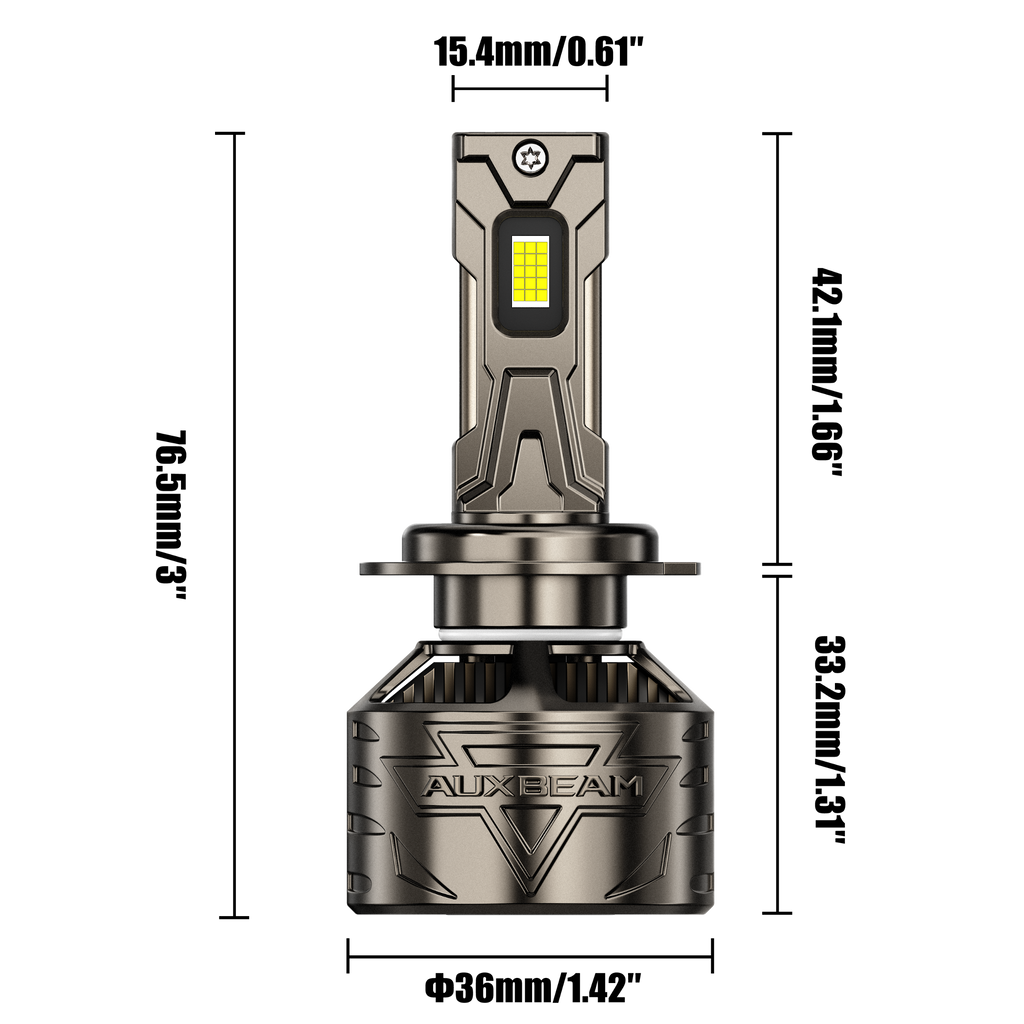 Auxbeam H7 LED Headlight Bulbs 180W ST90 Series High Power 2 Bulbs