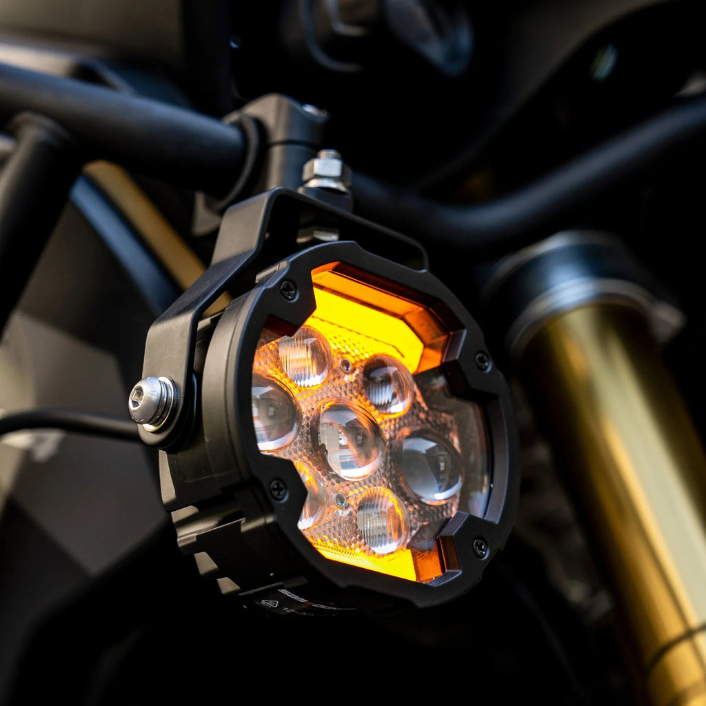 Auxbeam AX7 Series Dual-Color Switchback LED Spotlights with 2M Extension Cable