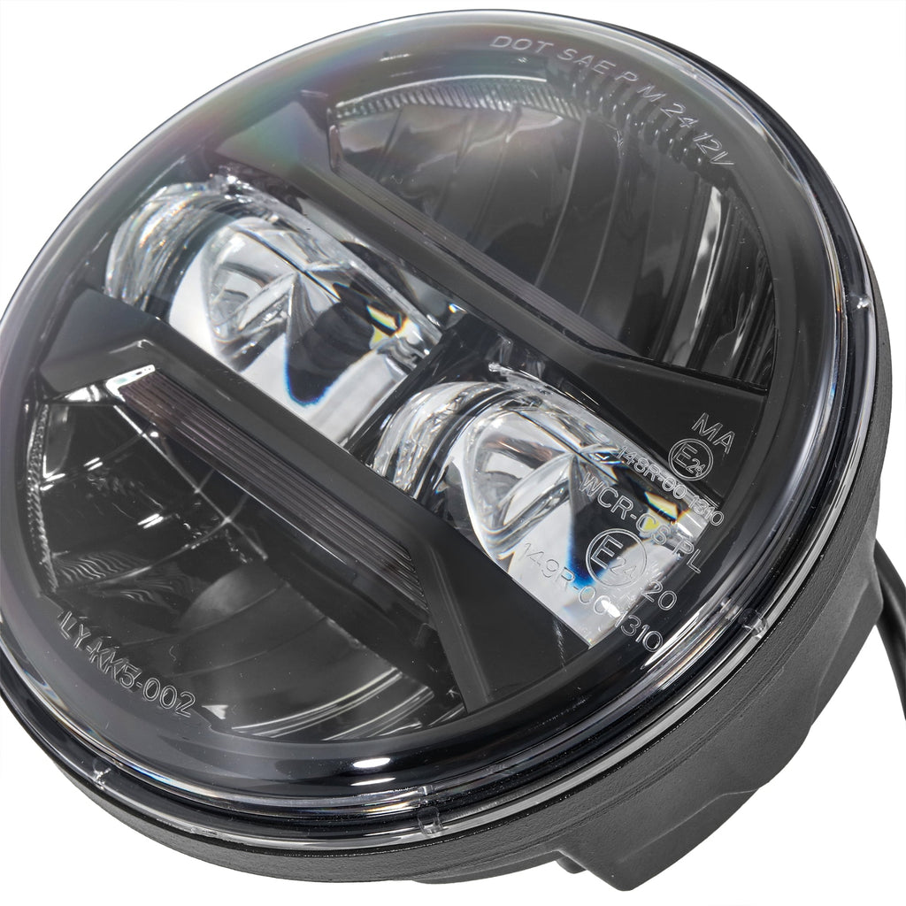 Auxbeam 5.75 Inch 55W DOT Motorcycle LED Headlight for Sportster/Softail/Dyna