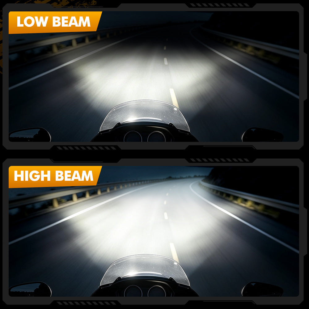 Auxbeam DOT Motorcycle LED Dual Headlight for 2015-2016 CVO Road Glide Ultra