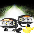 V-MAX Series 4/5/7 Inch Spot Beam Side Shooter LED Pod Lights with Amber DRL