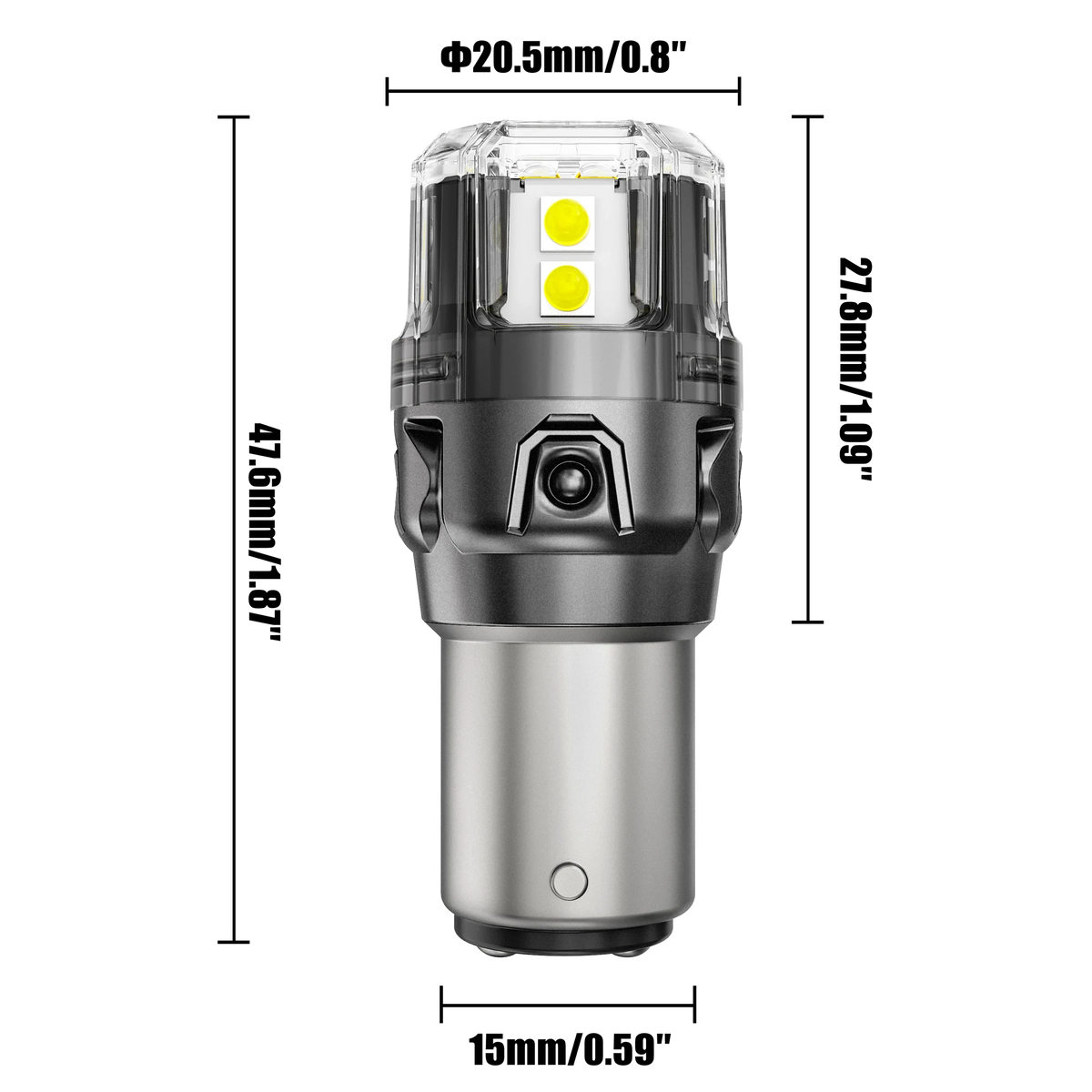 Auxbeam 1157 BAY15D LED Backup Reverse/Turn Signal/Brake Tail Light Bulbs 13W