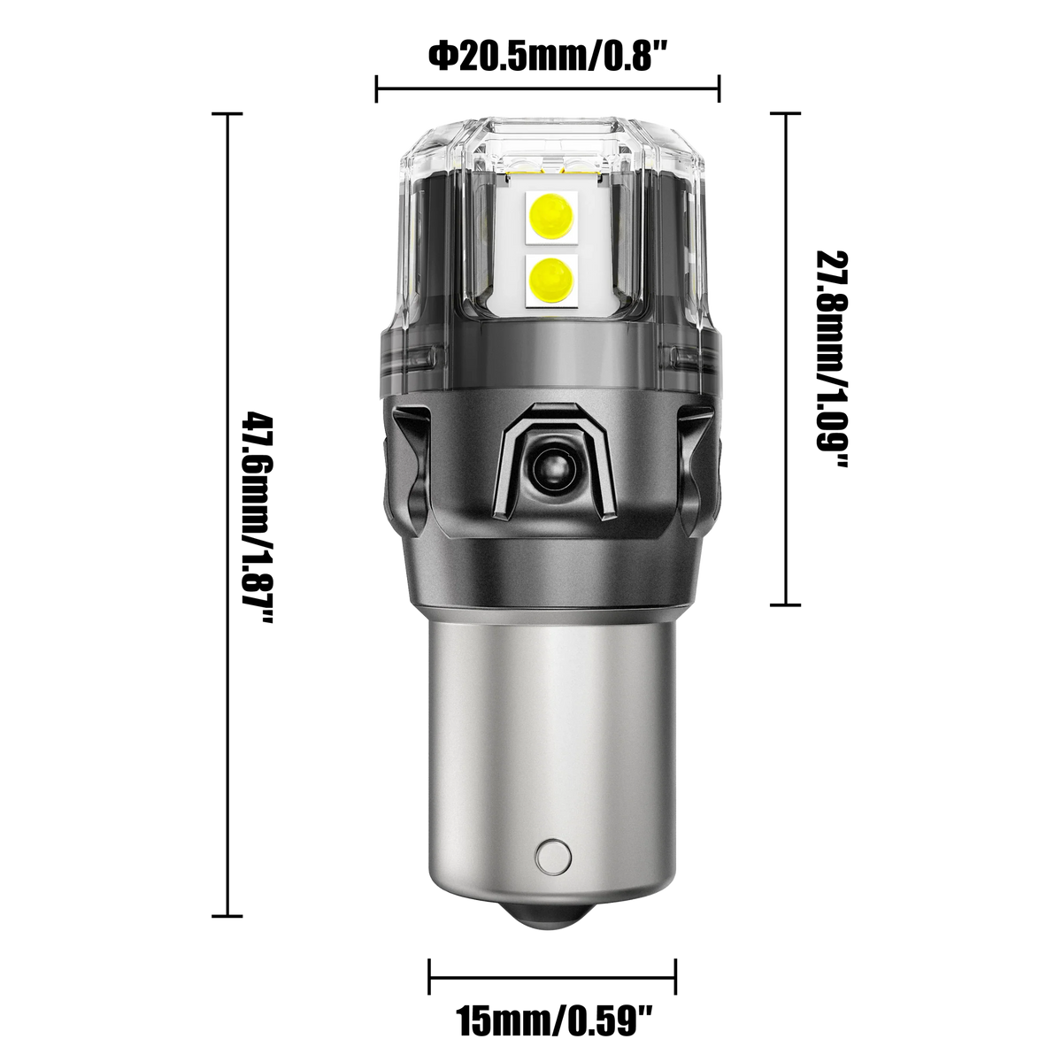 Auxbeam 1156 P21W BA15S LED Backup Reverse/Turn Signal/Brake Tail Light Bulbs