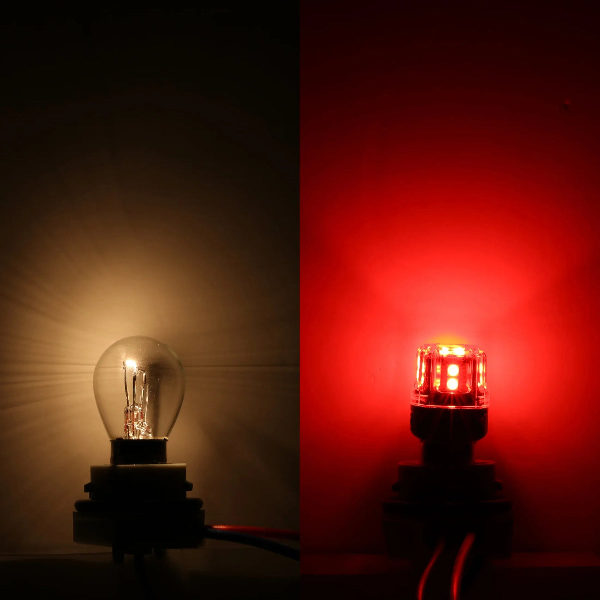Auxbeam 1157 BAY15D LED Brake/Tail Light Bulbs 11W Red B52 Series 2 Bulbs