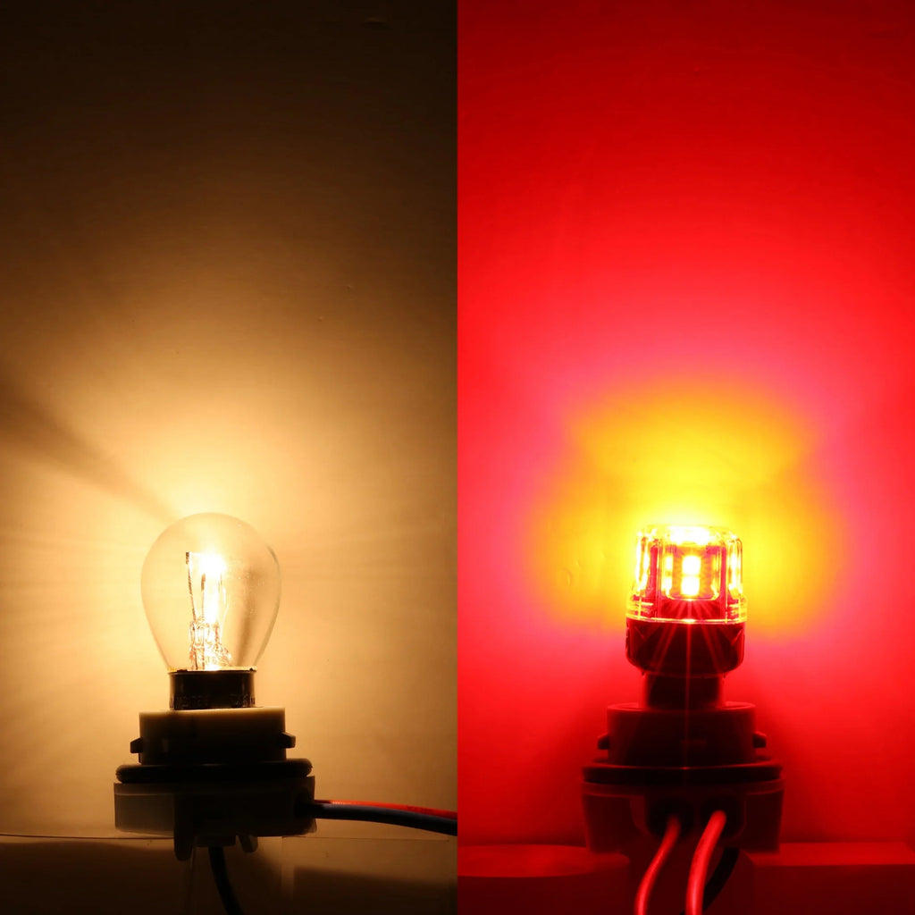 Auxbeam 1157 BAY15D LED Brake/Tail Light Bulbs 11W Red B52 Series 2 Bulbs
