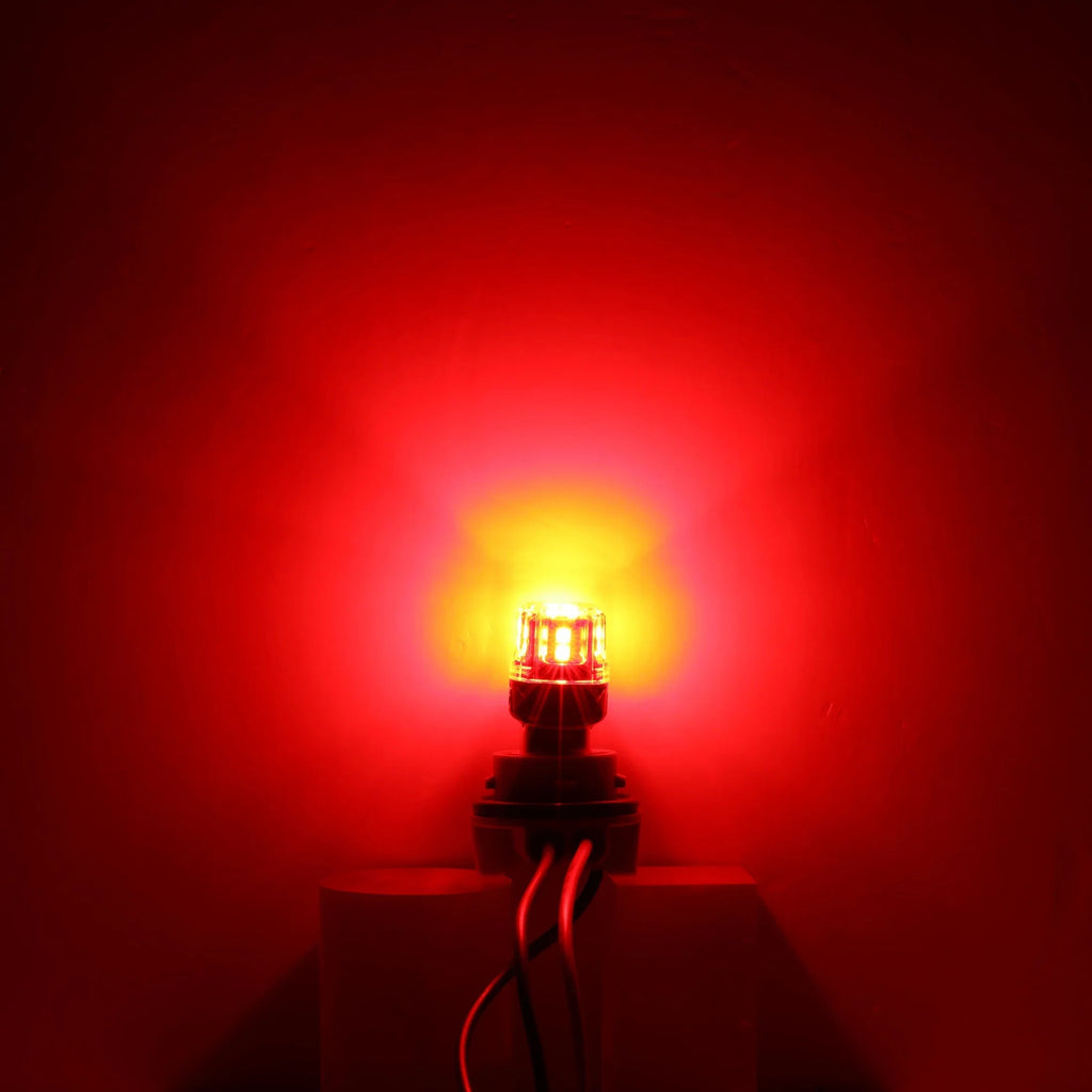 Auxbeam 1157 BAY15D LED Brake/Tail Light Bulbs 11W Red B52 Series 2 Bulbs