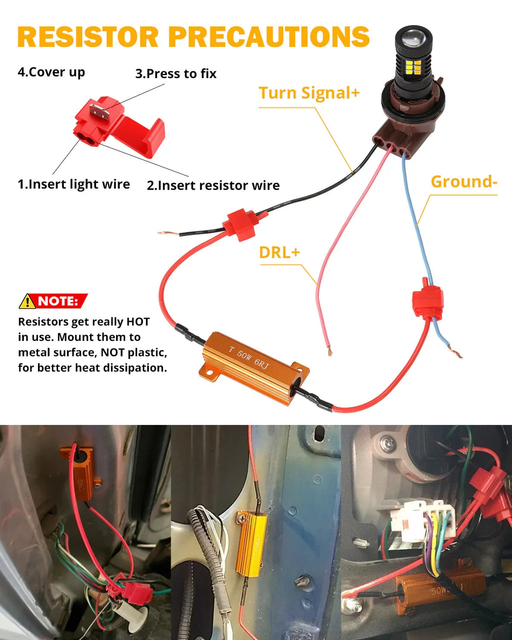 Auxbeam T25 3157 3156 LED Front Turn Signal & DRL Light Bulbs Dual Color