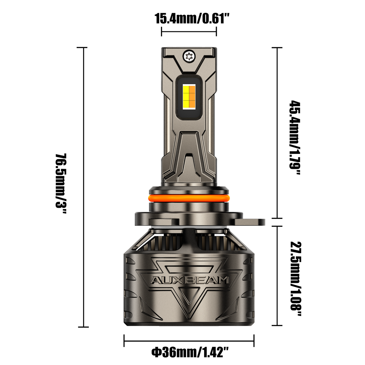 Auxbeam 9012/HIR2 LED Bulb Fog Light/Low Beam Lighs 120W CT60 Series