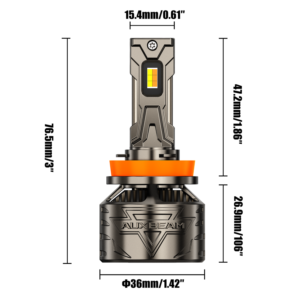 Auxbeam CT60 Series Bi-Color Smart 120W LED Headlight Bulbs – App Control via