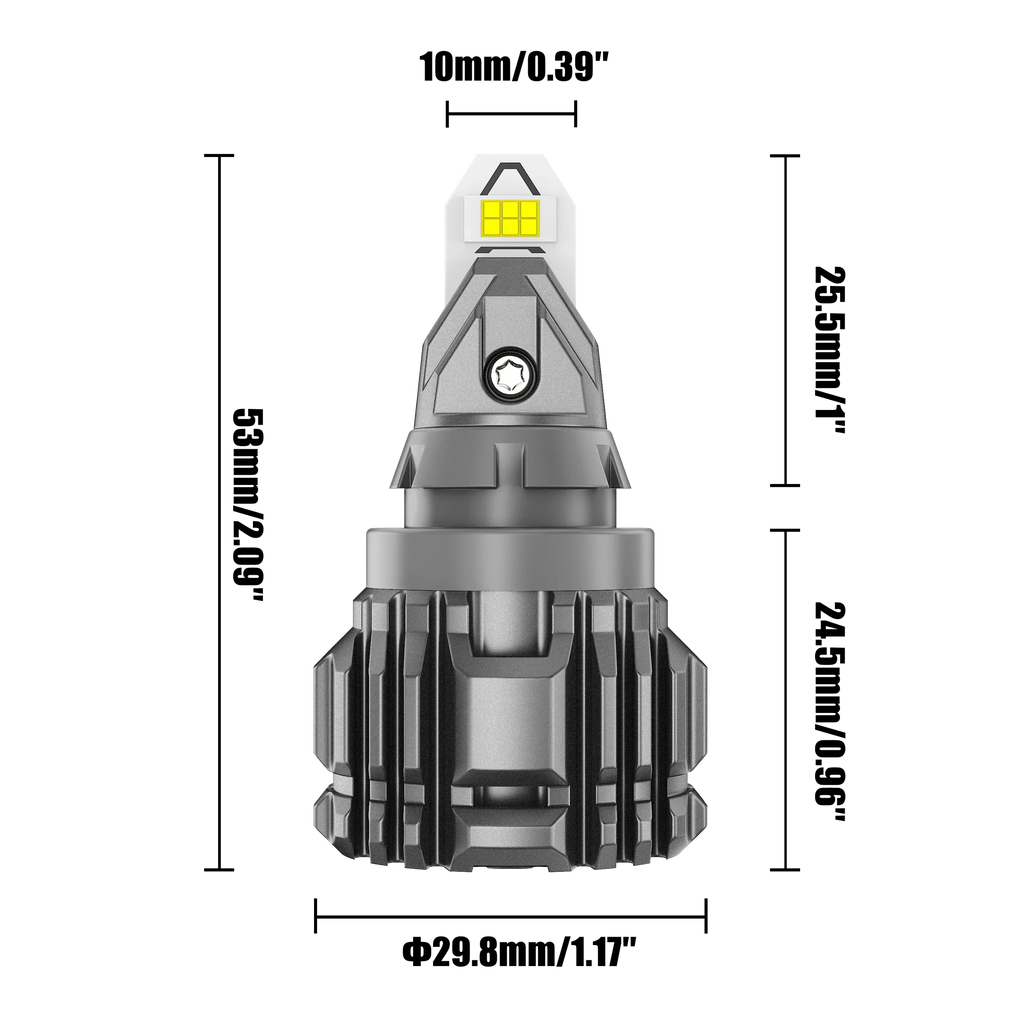 Auxbeam 912 921 T15 W16W LED Reverse Back-up Light Bulbs 50W 6500K White B21