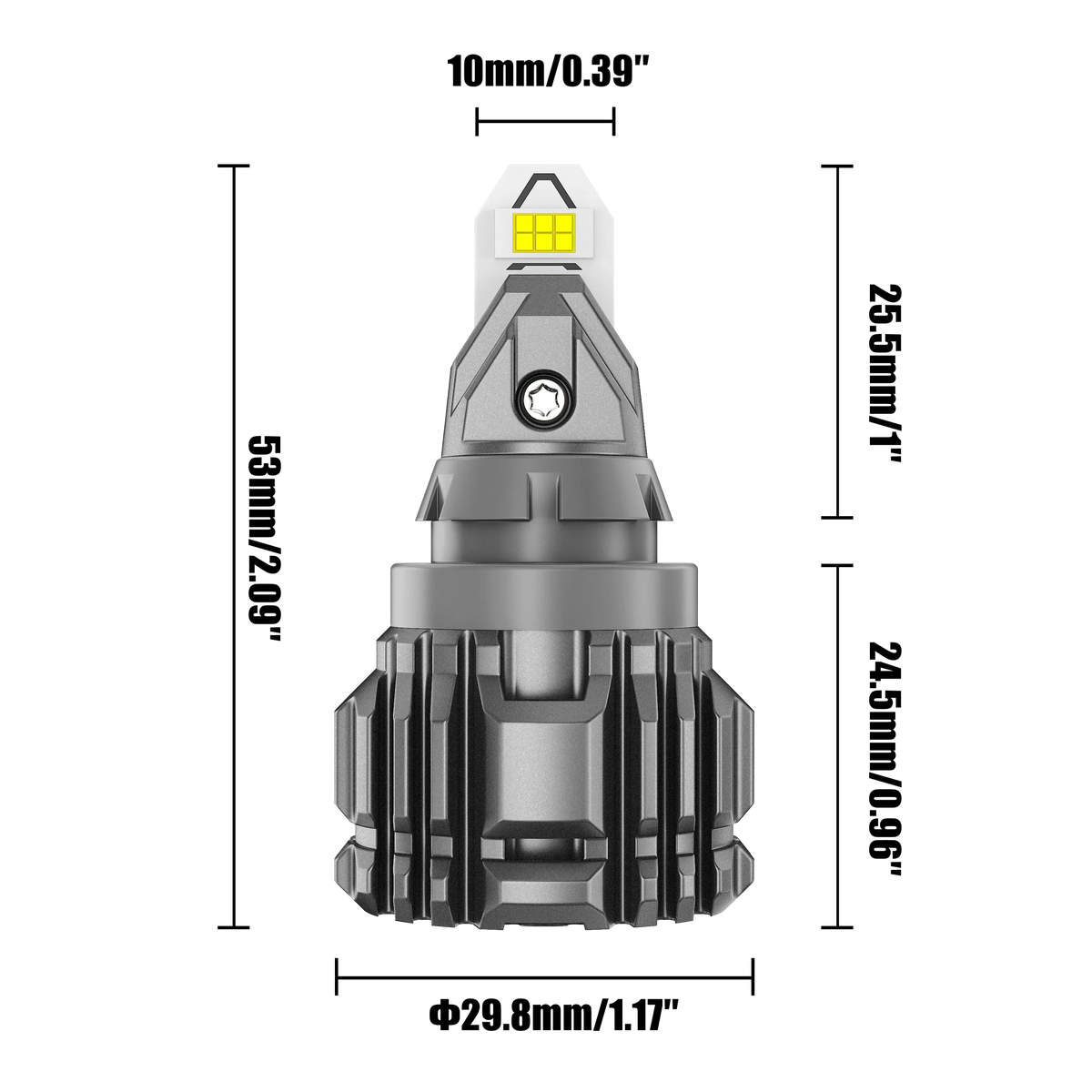 Auxbeam 912 921 T15 W16W LED Reverse Back-up Light Bulbs 50W 6500K White B21