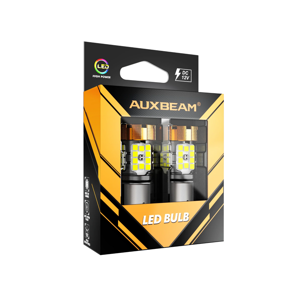 Auxbeam 1157 BAY15D LED Backup Reverse/Turn Signal/Brake Tail Light Bulbs 50W