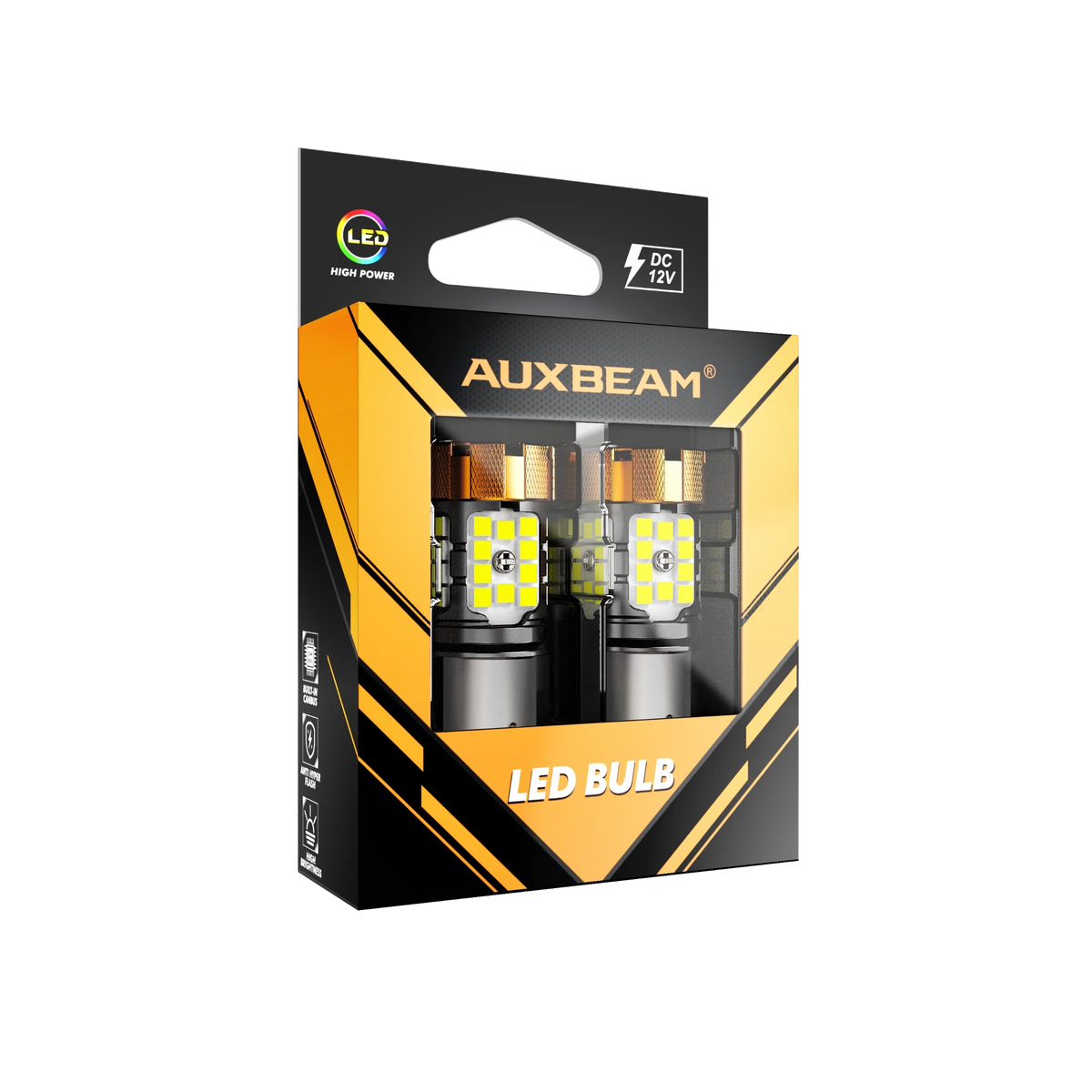 Auxbeam 1157 BAY15D LED Backup Reverse/Turn Signal/Brake Tail Light Bulbs 50W